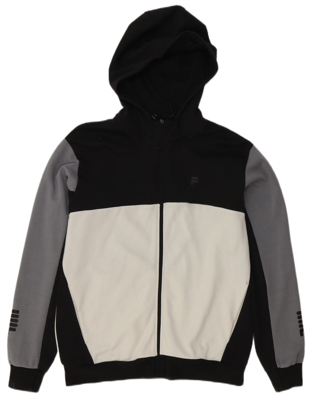 Pulover Fila pentru bărbați, cu fermoar, mare, negru, color block
