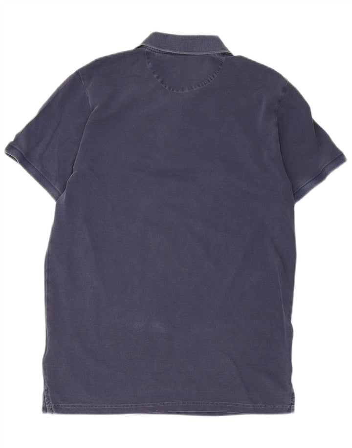 Tricou polo pentru bărbați Gant, bumbac, albastru bleumarin mediu