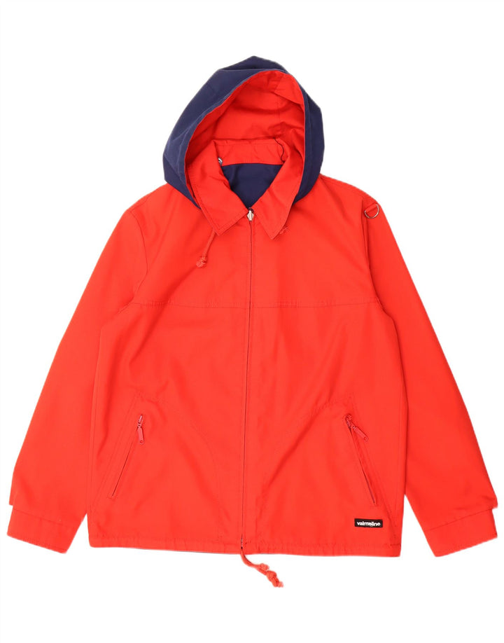 VALMELINE Mens Hooded Reversible Jacket UK 40 Large Red Polyester
