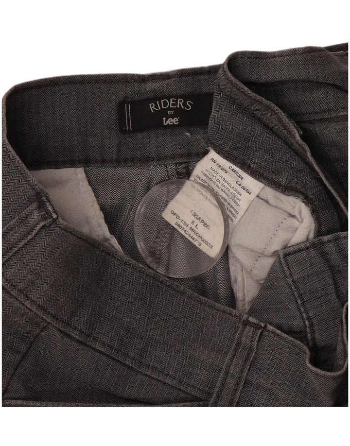 Pantaloni casual LEE Riders pentru femei US 8 Medium W30 L32 Gri Herringbone