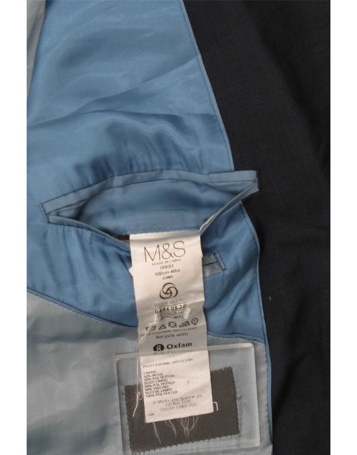 Jachetă pentru bărbați Marks & Spencer, cu 2 nasturi, UK 40 Medium Bleumarin Clasic