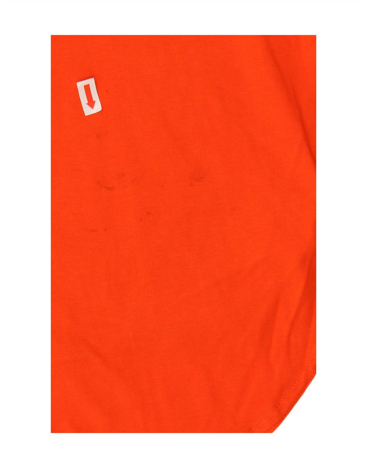 MOSCHINO Womens Crop Blouse Top IT 42 Medium Orange Cotton Vintage Moschino and Second-Hand Moschino from Messina Hembry 