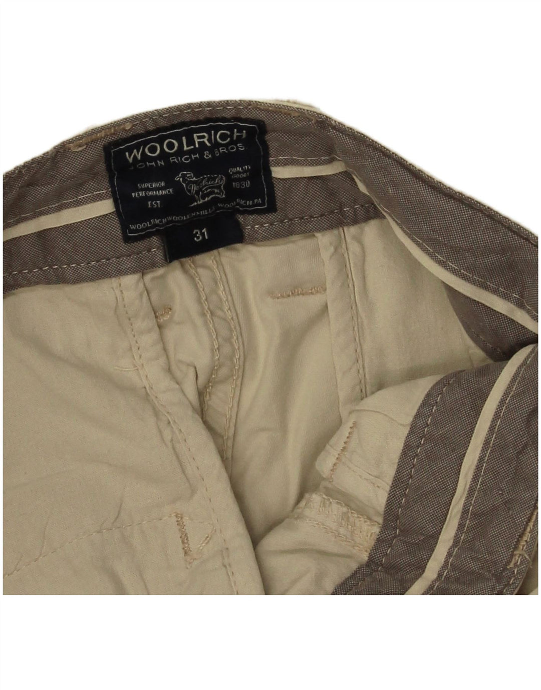 Pantaloni chino subțiri pentru bărbați Woolrich W31 L27 bej