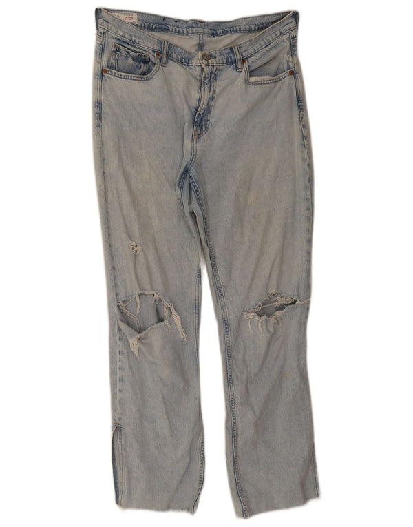 Gap Blugi largi cu talie medie pentru femei W31 L29, bumbac albastru, anii 90