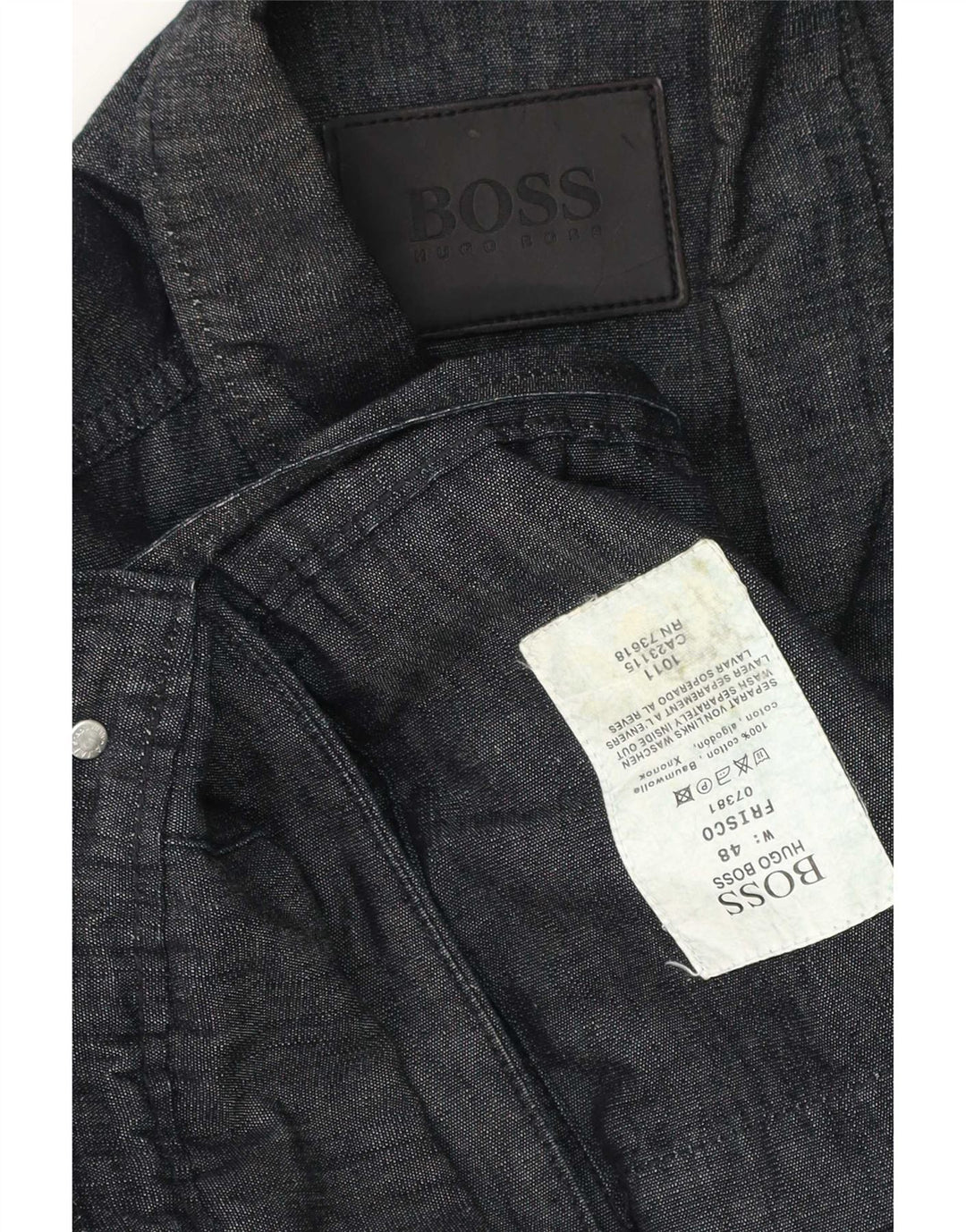Jachetă pentru bărbați Hugo Boss IT 48 Medium Bluemarin Bumbac