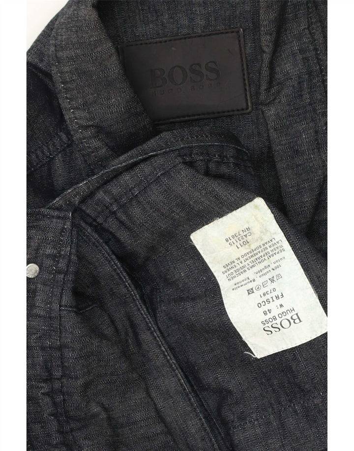 Jachetă pentru bărbați Hugo Boss IT 48 Medium Bluemarin Bumbac