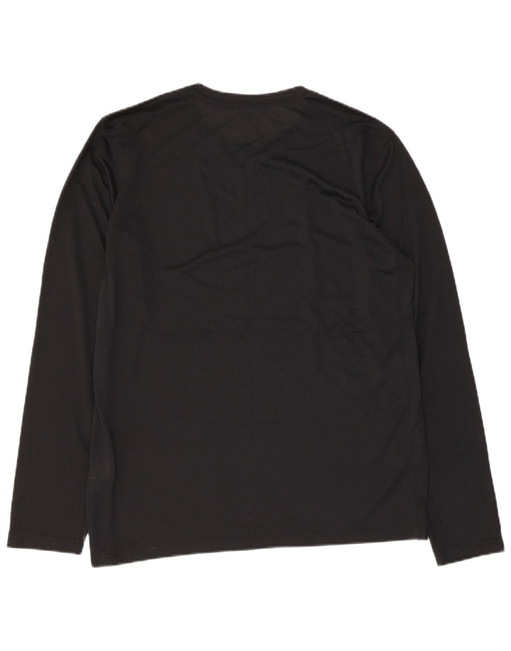 Nike Dri Fit Top cu mânecă lungă pentru bărbați, poliester mediu negru