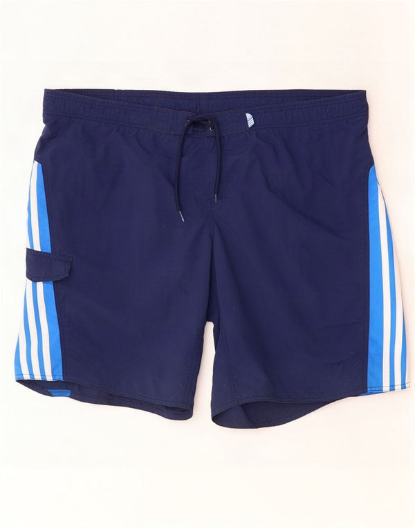 Pantaloni scurți de înot Adidas pentru bărbați XL, albastru bleumarin, nailon color bloc