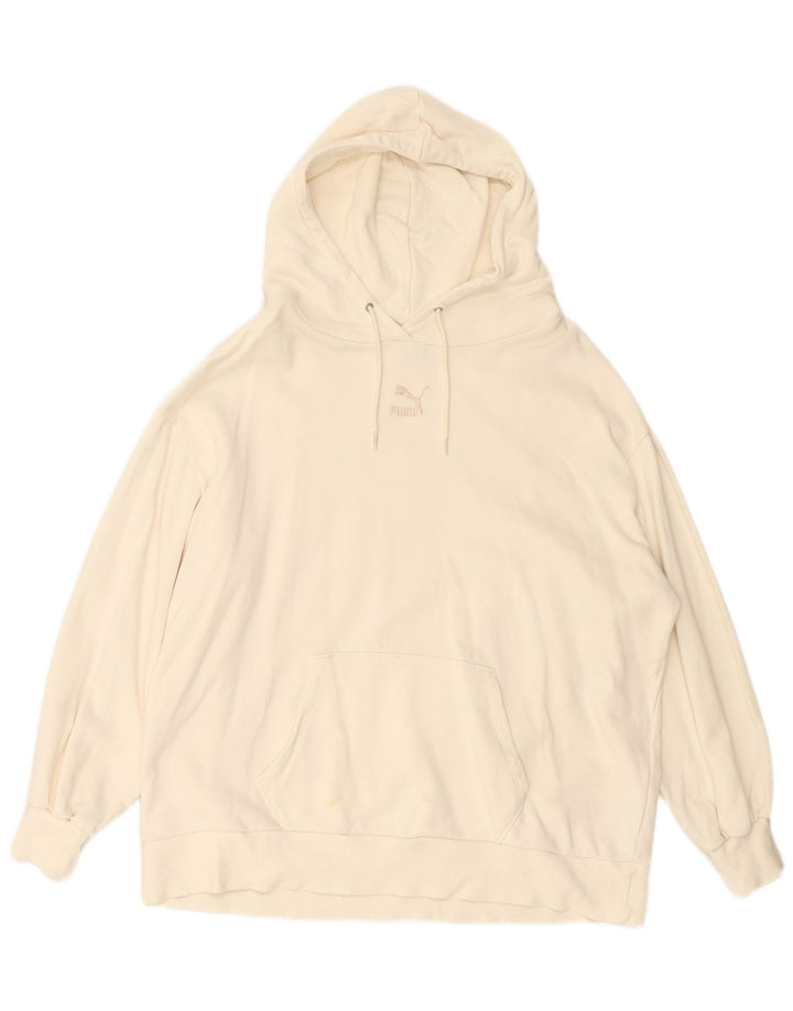 Pulover supradimensionat pentru femei PUMA UK 14 Bumbac alb mediu