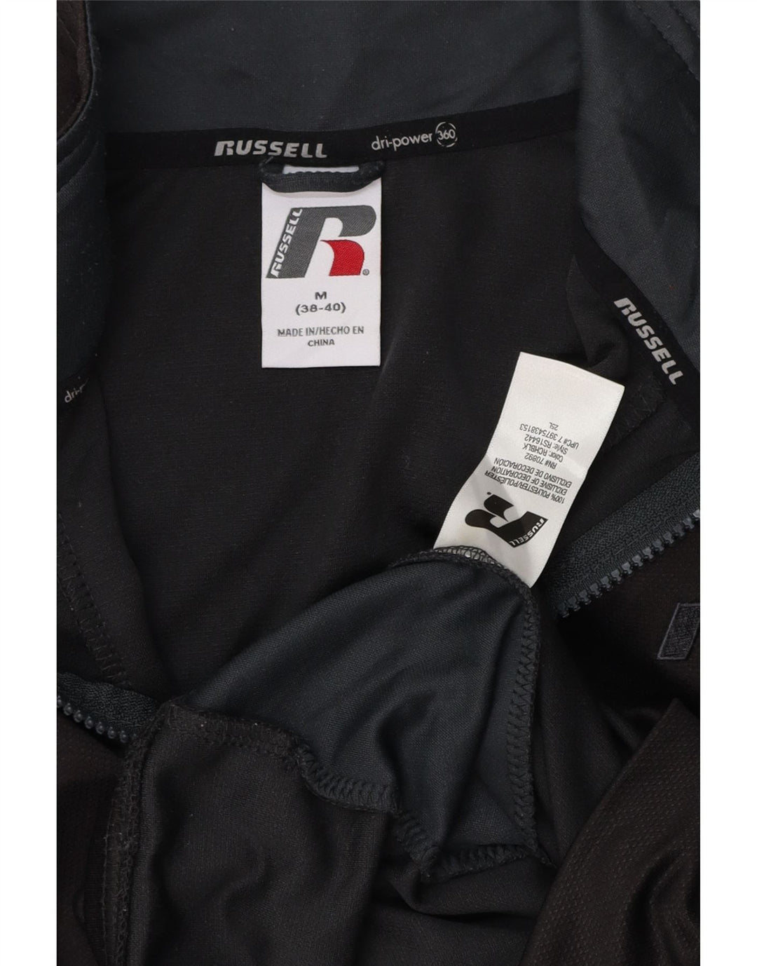 Jachetă de trening pentru bărbați RUSSELL ATHLETIC UK 38/40 Medium Black