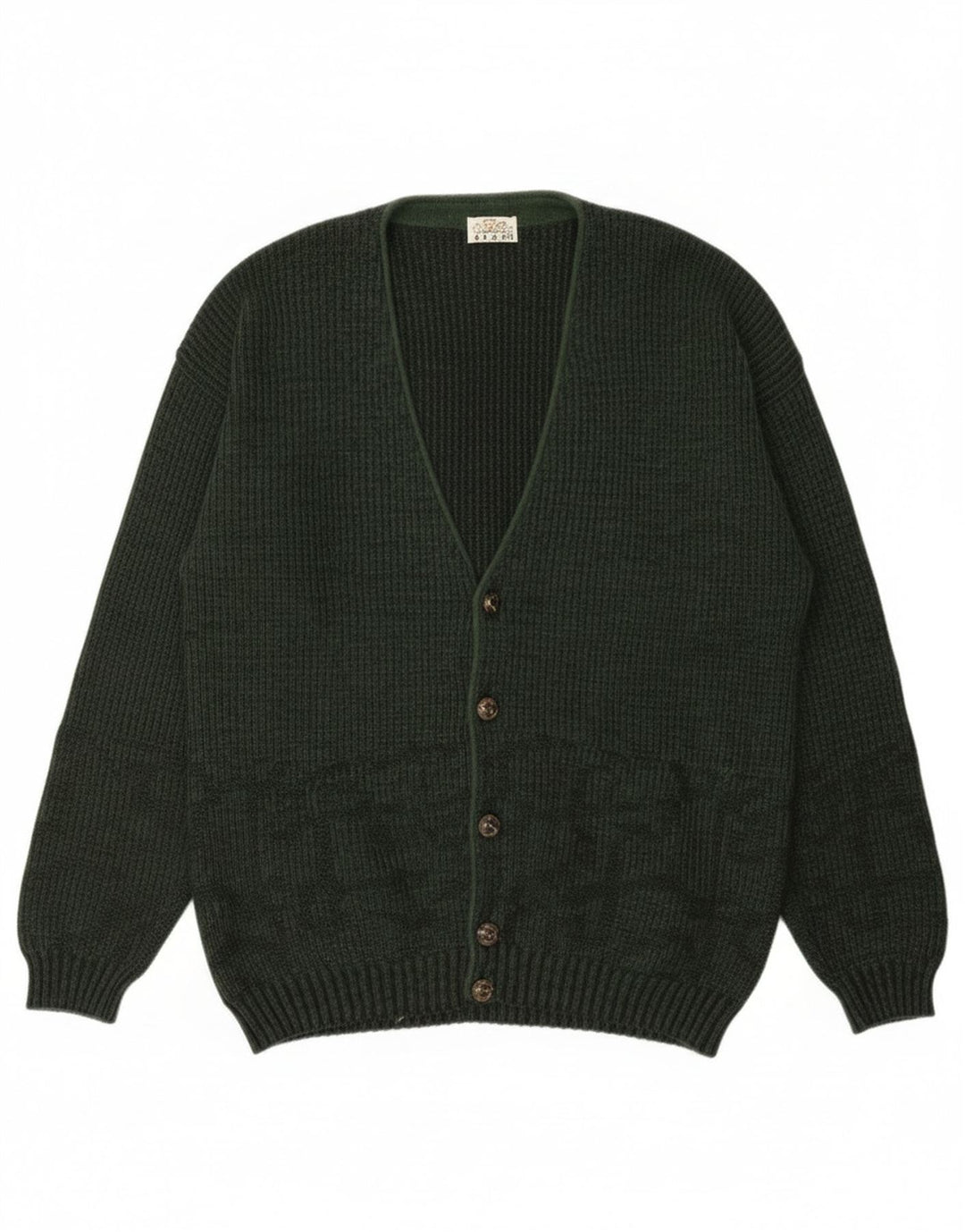 Cardigan Vintage pentru bărbați, verde mare