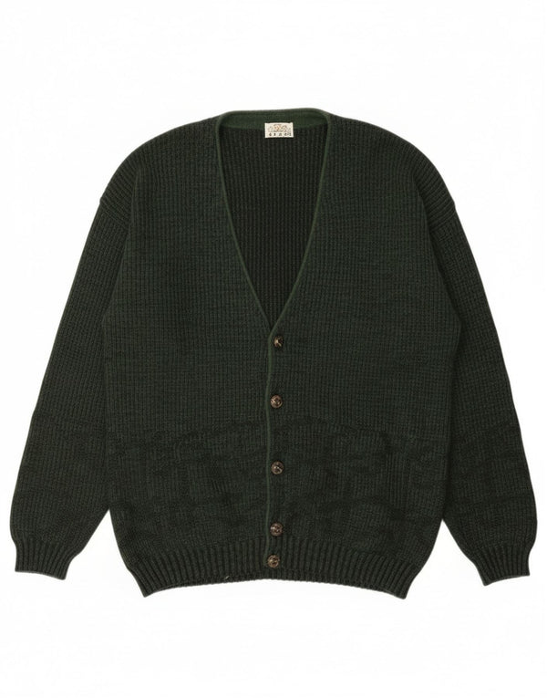 Cardigan Vintage pentru bărbați, verde mare