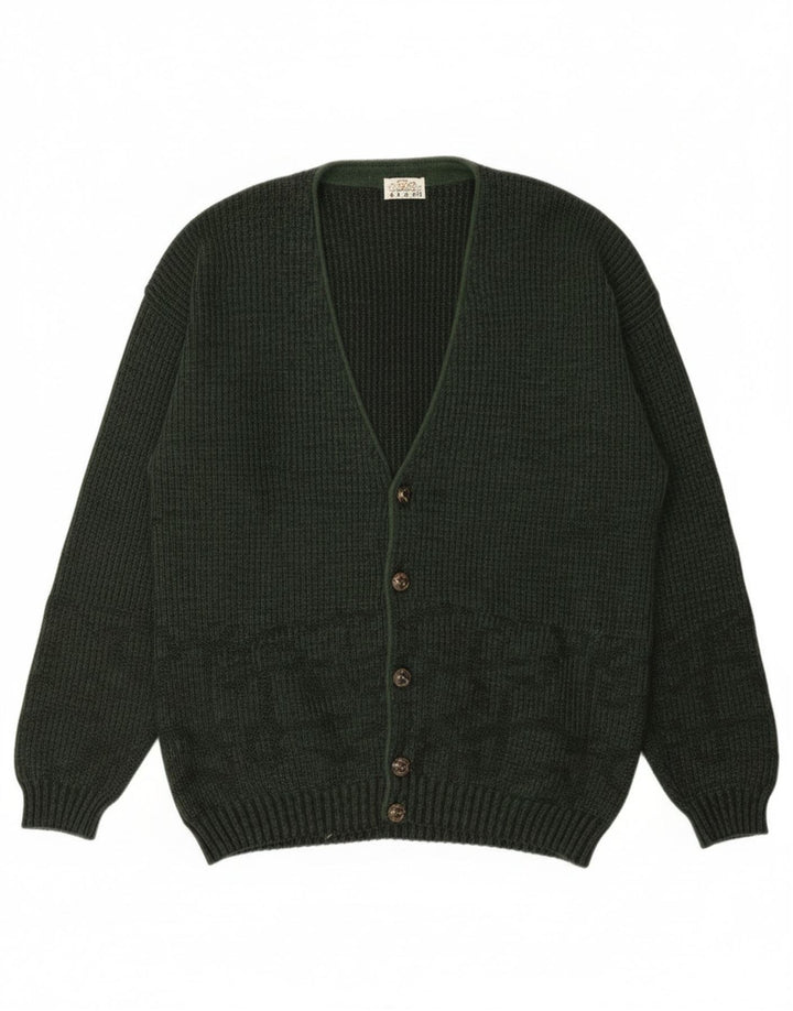 Cardigan Vintage pentru bărbați, verde mare