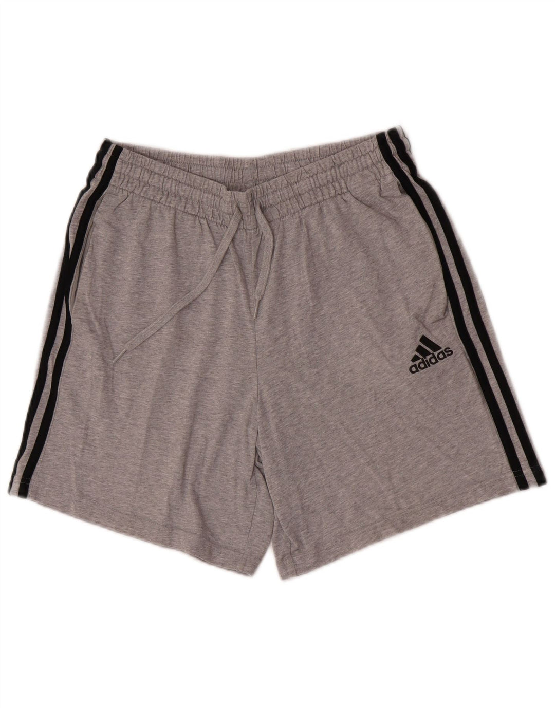 Pantaloni scurți sport Adidas pentru bărbați, bumbac gri mediu