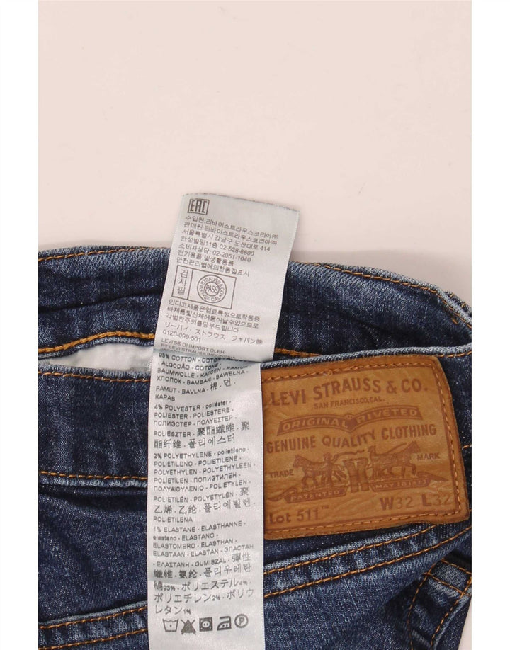 Blugi pentru bărbați Levi's 511 Slim W32 L32 Bumbac bleumarin