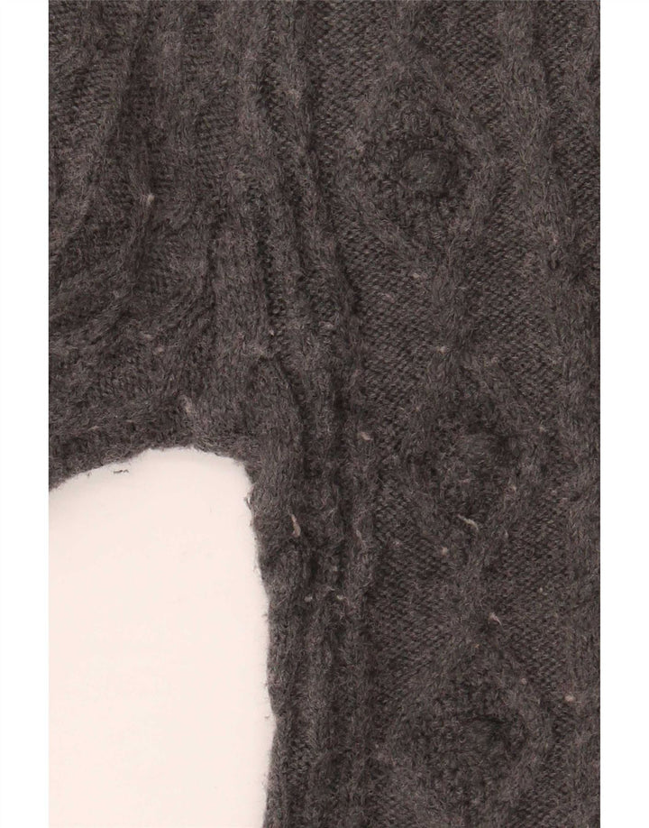 Pulover cardigan pentru femei Zara UK 14 mare, gri acrilic