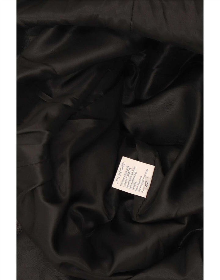 Palton din piele vintage pentru femei IT 42 Medium Black