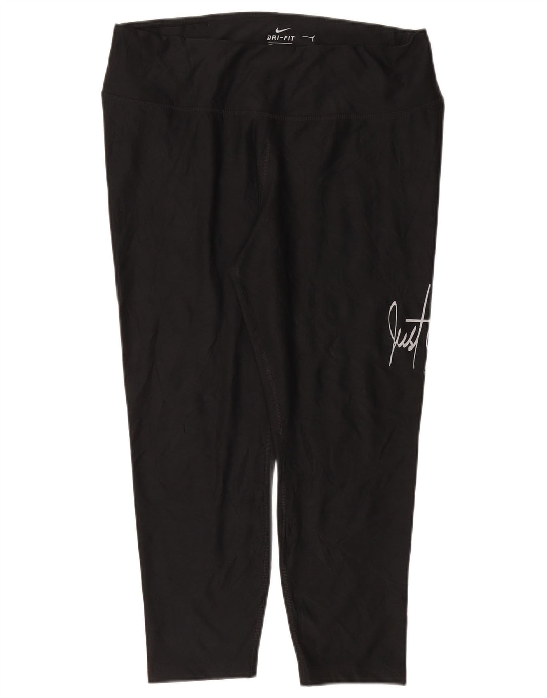 Leggings NIKE Dri Fit Graphic Capri pentru femei UK 18 XL Poliester negru