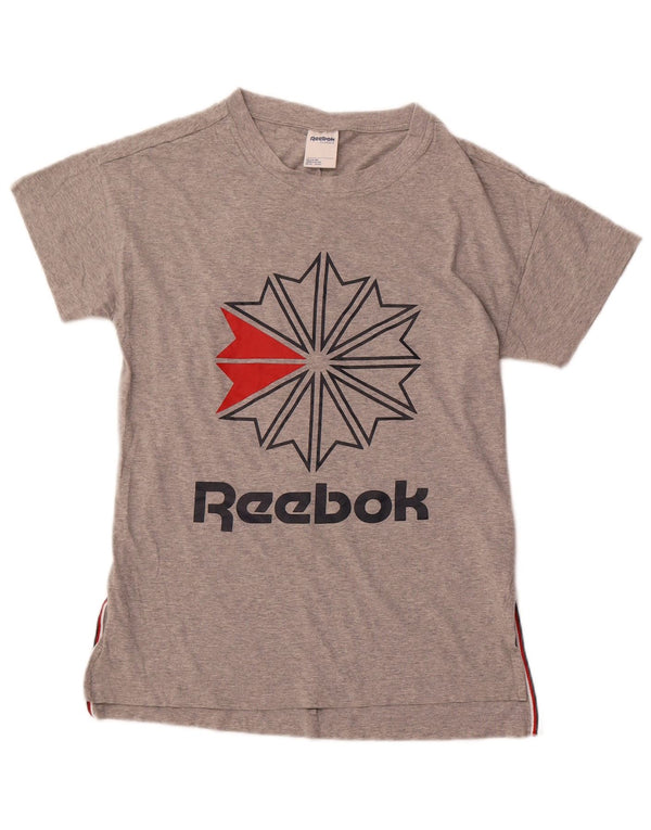 Tricou cu grafic clasic pentru femei REEBOK Top UK 12 bumbac gri mediu