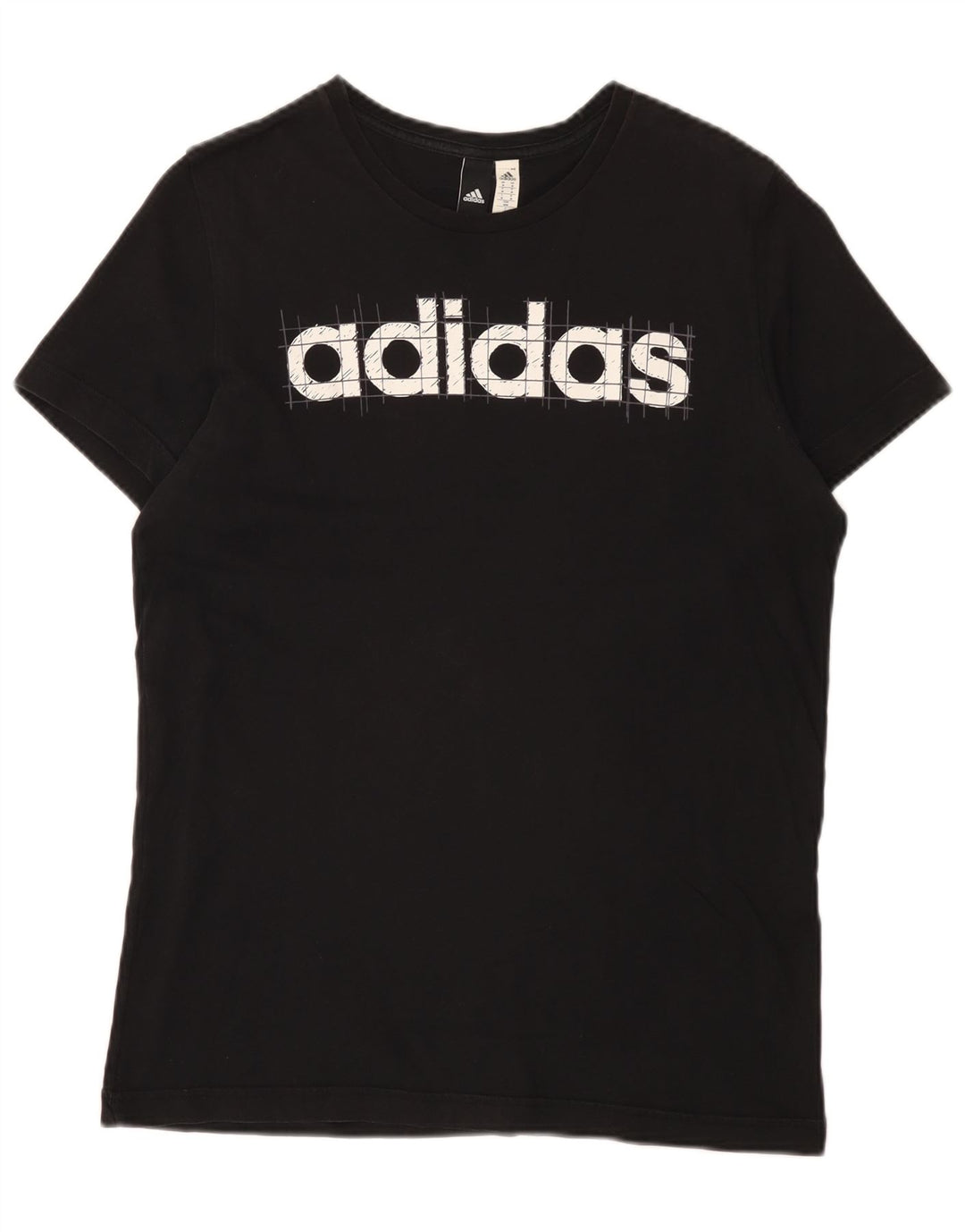 Tricou grafic Adidas pentru bărbați Top mediu negru bumbac