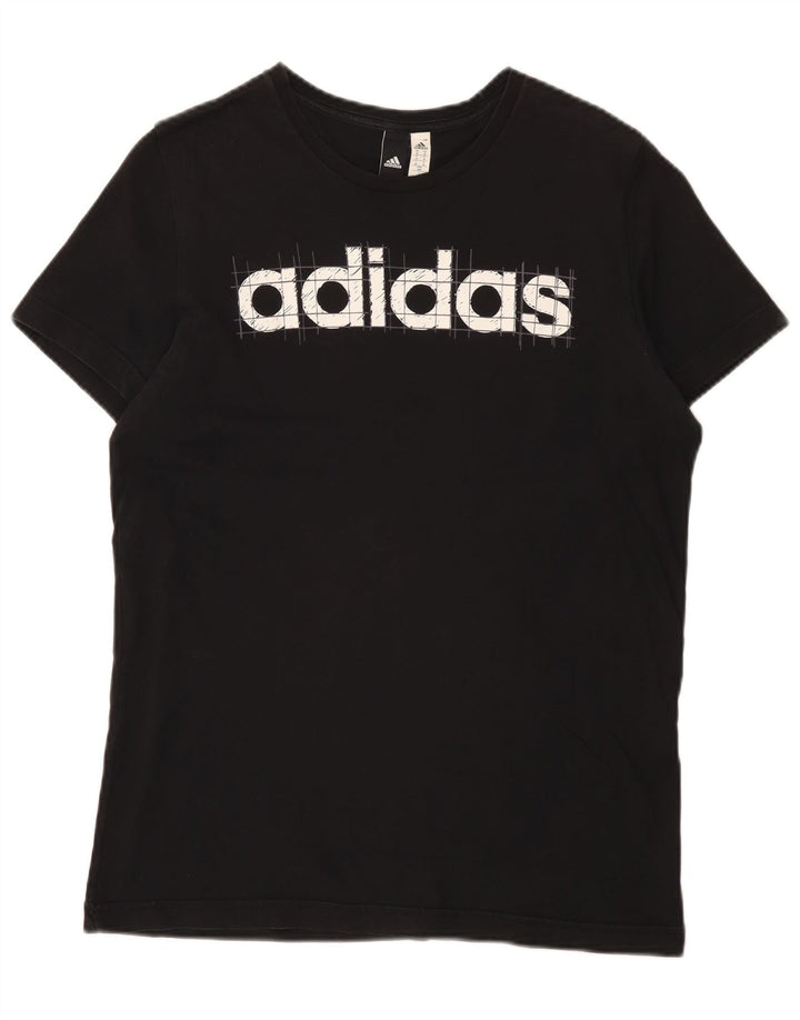 Tricou grafic Adidas pentru bărbați Top mediu negru bumbac