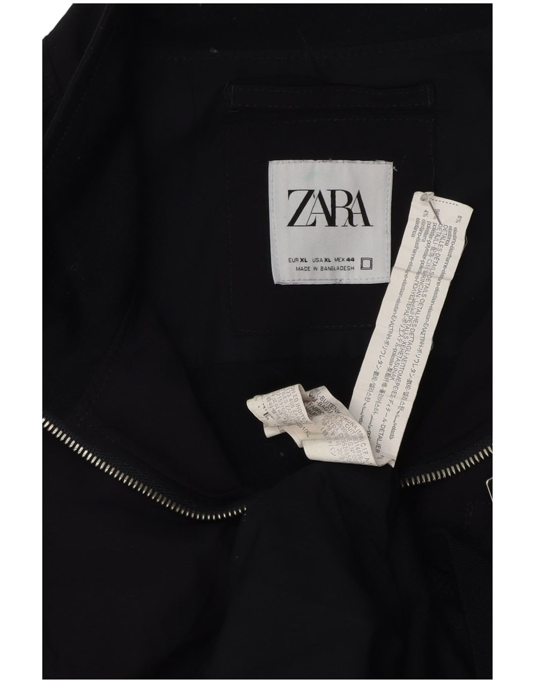 Bomber pentru bărbați Zara UK 42 XL Poliester negru