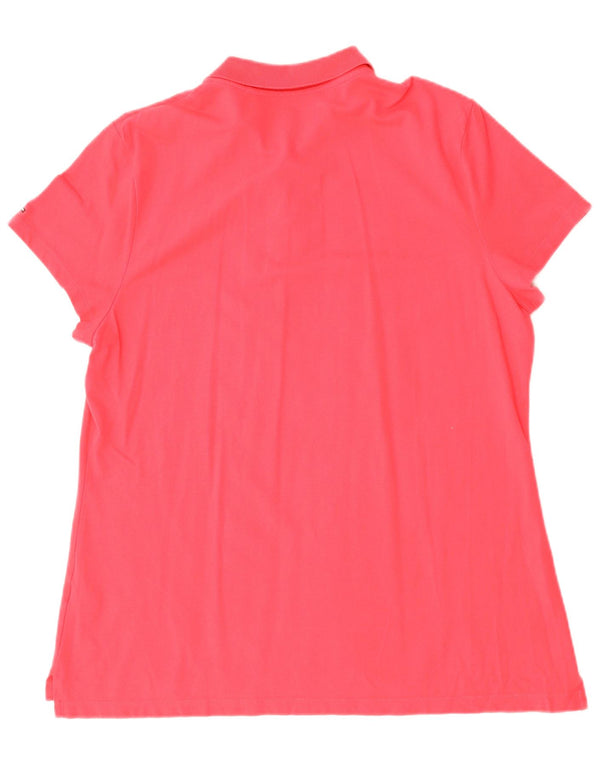 TOMMY HILFIGER Tricou polo cu grafică pentru femei UK 20 2XL Bumbac roșu