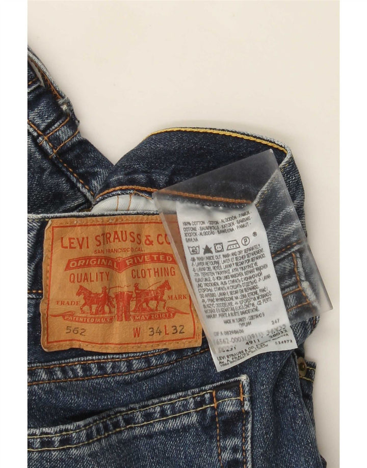 Blugi drepti pentru bărbați Levi's 562 W34 L32 Bumbac albastru