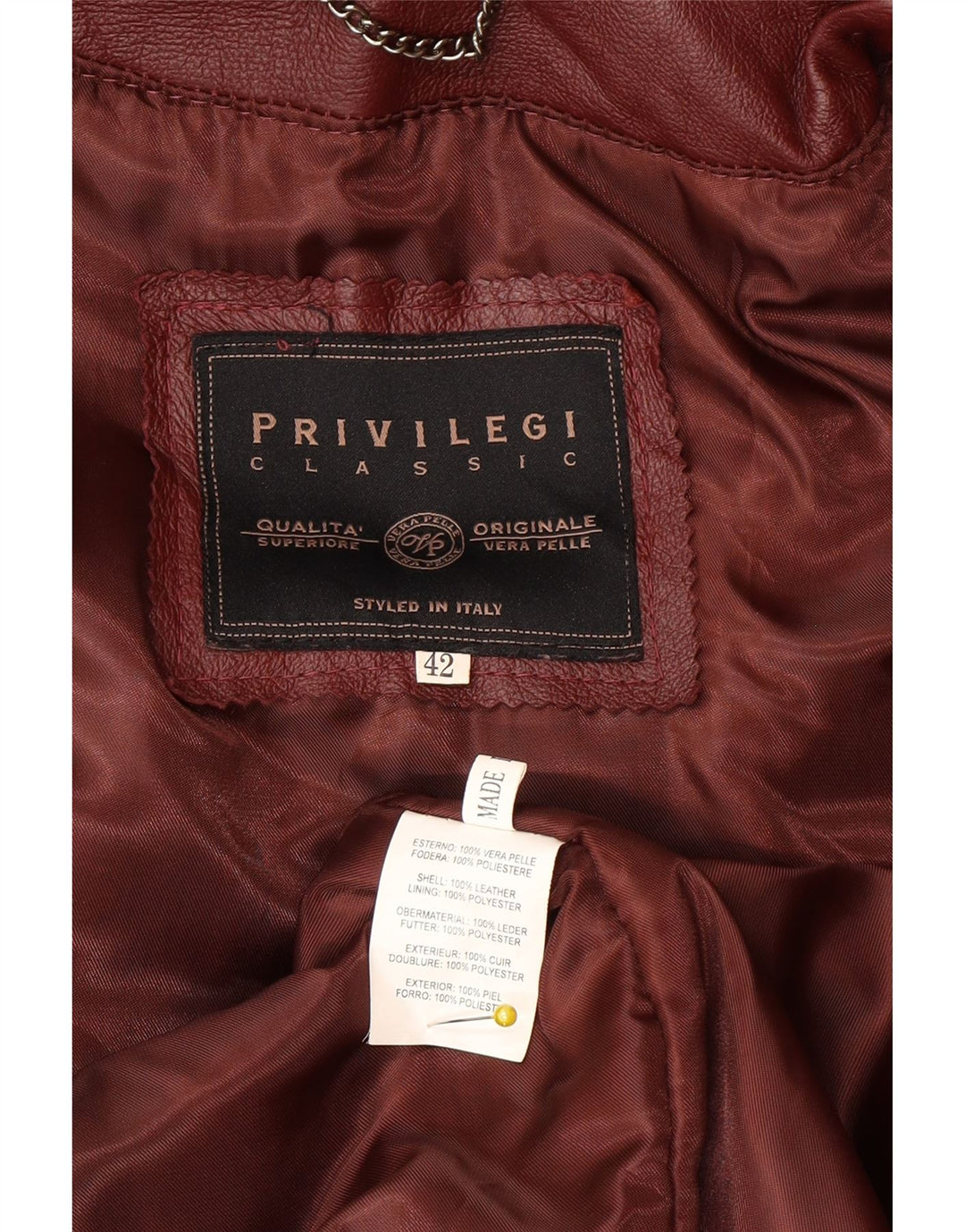 Palton supradimensionat pentru femei Privilegi IT 42 Medium Burgundy