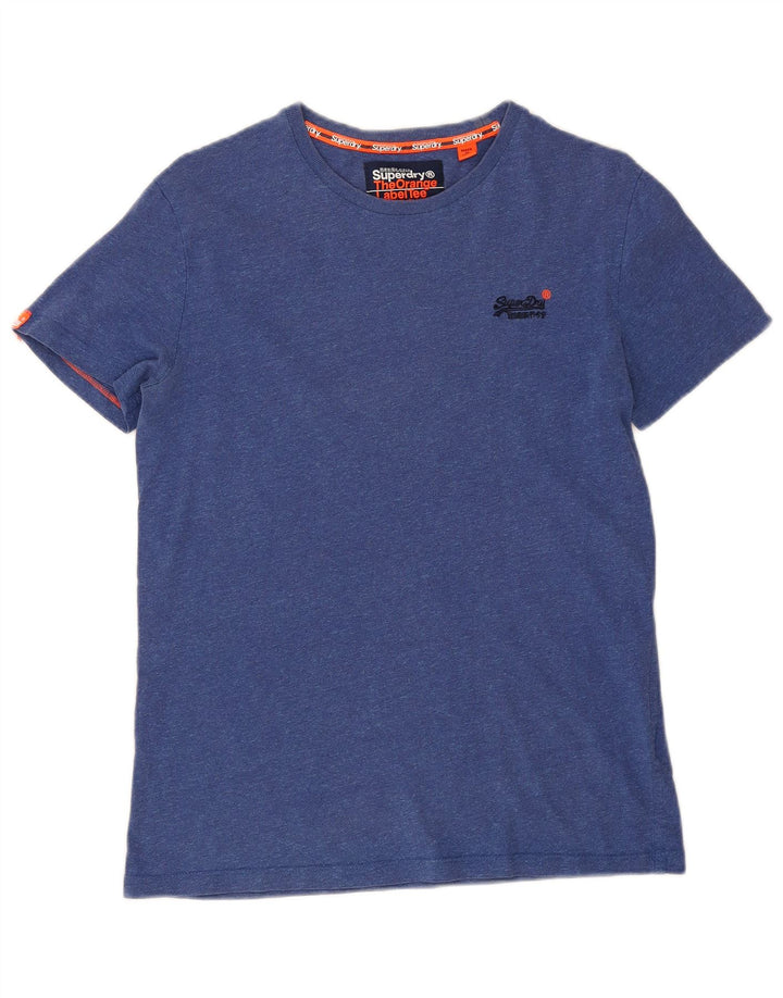 Tricou Superdry pentru bărbați Top mic albastru bumbac cu pete