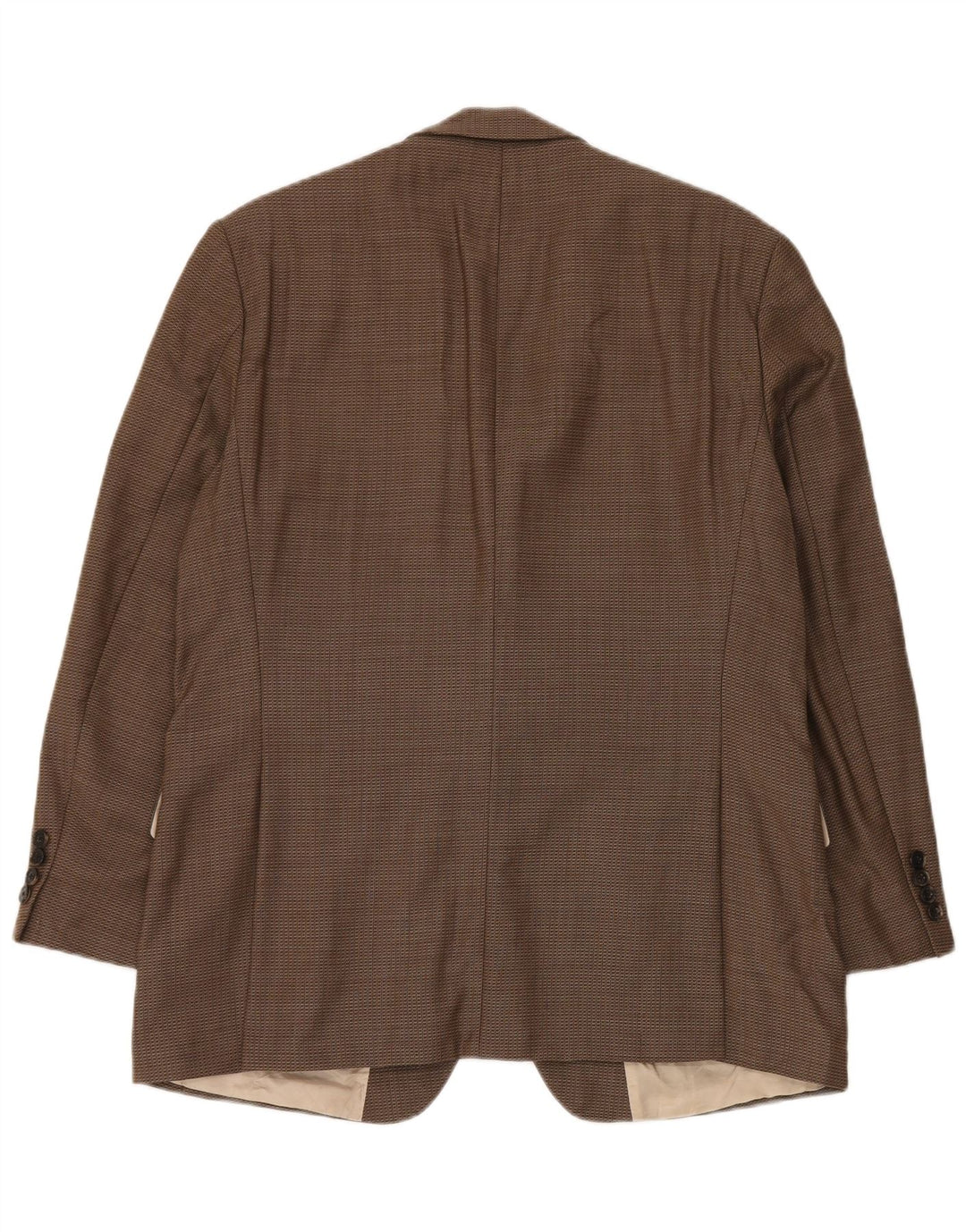Blazer pentru bărbați Hugo Boss cu 2 nasturi US 42 XL Lână virgină cu carouri maro