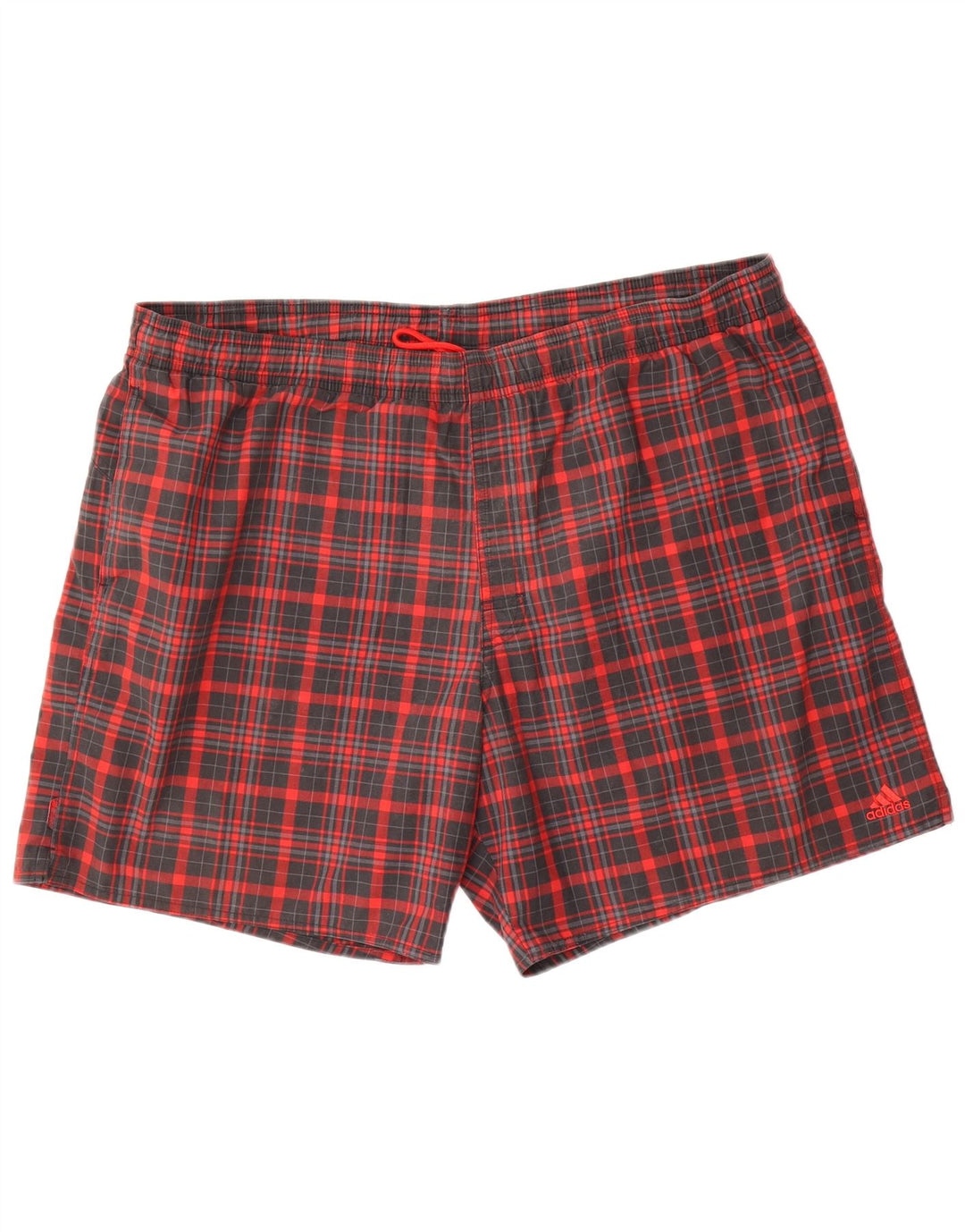 Pantaloni scurți de înot Adidas pentru bărbați, XL, poliester cu carouri roșii