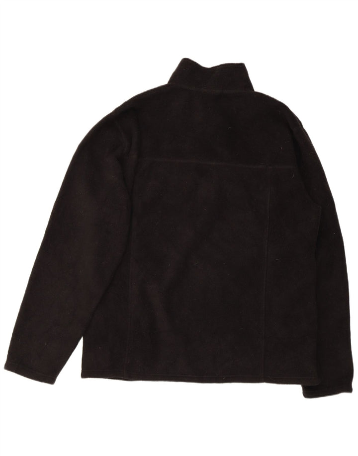 L.L.BEAN Mens Tall Fleece Jacket UK 40 Large Black Polyester