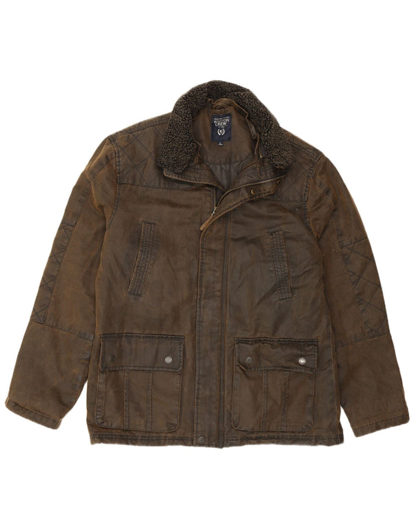 BOSTON CREW Jachetă pentru bărbați din bumbac cerat UK 40, bumbac mare kaki