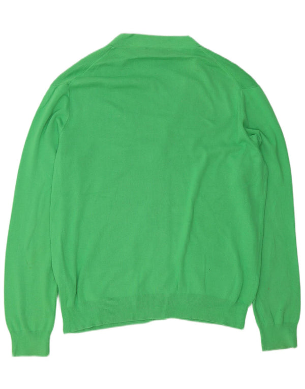 Pulover cardigan Polo Ralph Lauren pentru bărbați, bumbac verde mare