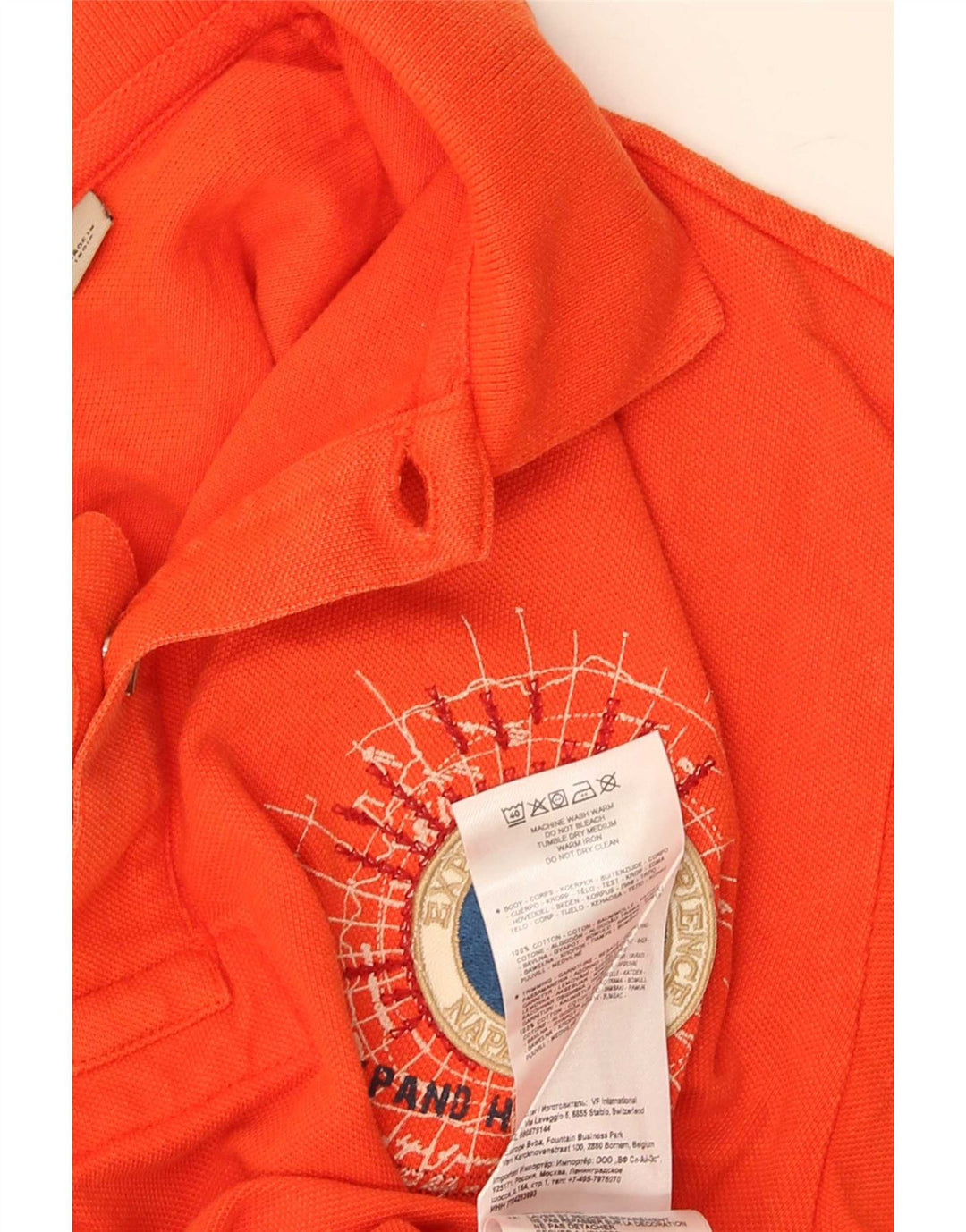 Tricou polo Napapijri pentru bărbați, bumbac portocaliu mediu