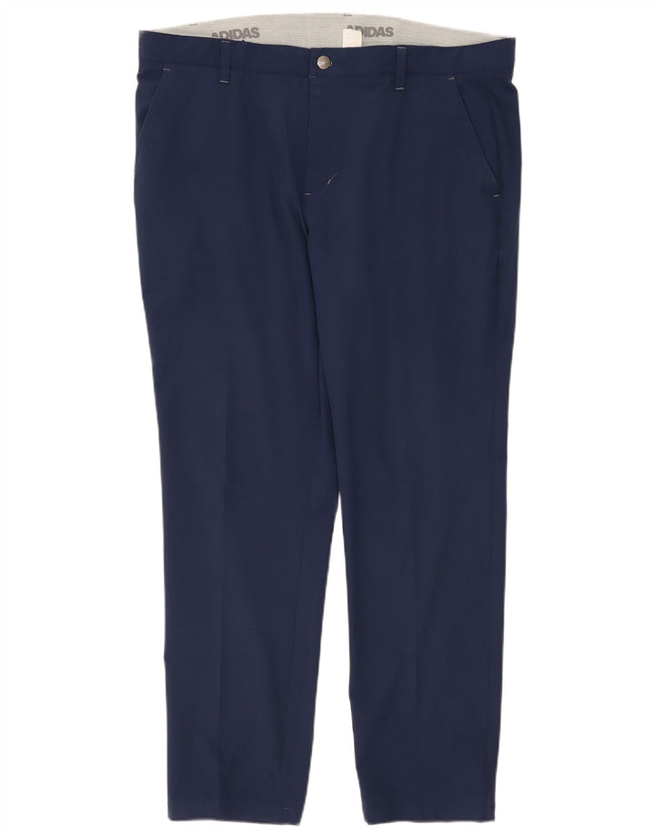 Pantaloni chino subțiri pentru bărbați Adidas W38 L30 poliester bleumarin