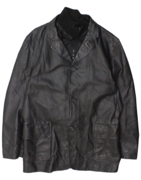 Jachetă din piele bărbătească Conbipel IT 48 Medium Black Leather