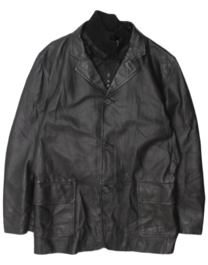 Jachetă din piele bărbătească Conbipel IT 48 Medium Black Leather