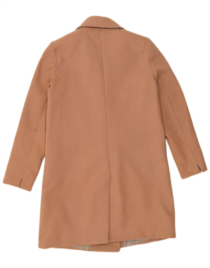 Topshop Palton dublu pentru femei UK 12 Medium Bej Poliester