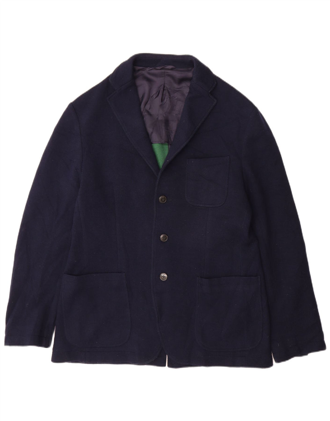 Sacou Fred Perry pentru bărbați, cu 3 nasturi, IT 42 XL, bumbac, albastru bleumarin
