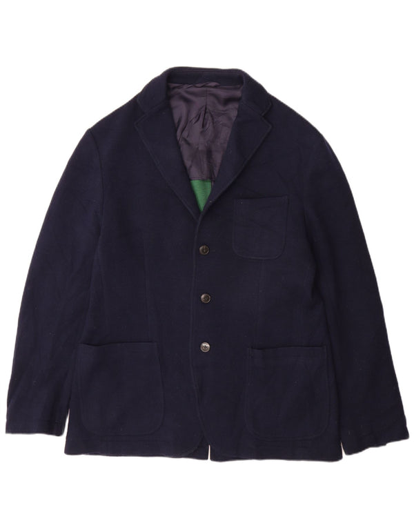 Sacou Fred Perry pentru bărbați, cu 3 nasturi, IT 42 XL, bumbac, albastru bleumarin