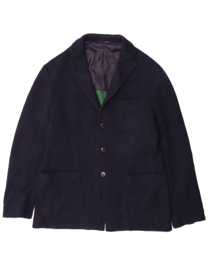 Sacou Fred Perry pentru bărbați, cu 3 nasturi, IT 42 XL, bumbac, albastru bleumarin