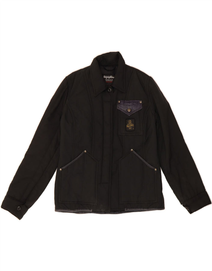 REFRIGIWEAR Womens Bomber Jacket UK 14 Medium Black Vintage Refrigiwear and Second-Hand Refrigiwear from Messina Hembry 