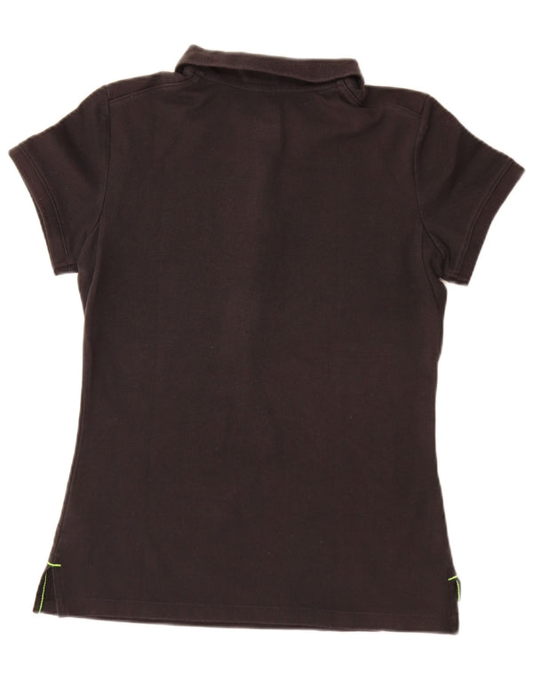 Tricou polo Nike pentru femei Dri Fit Marea Britanie 10/12, bumbac mediu negru