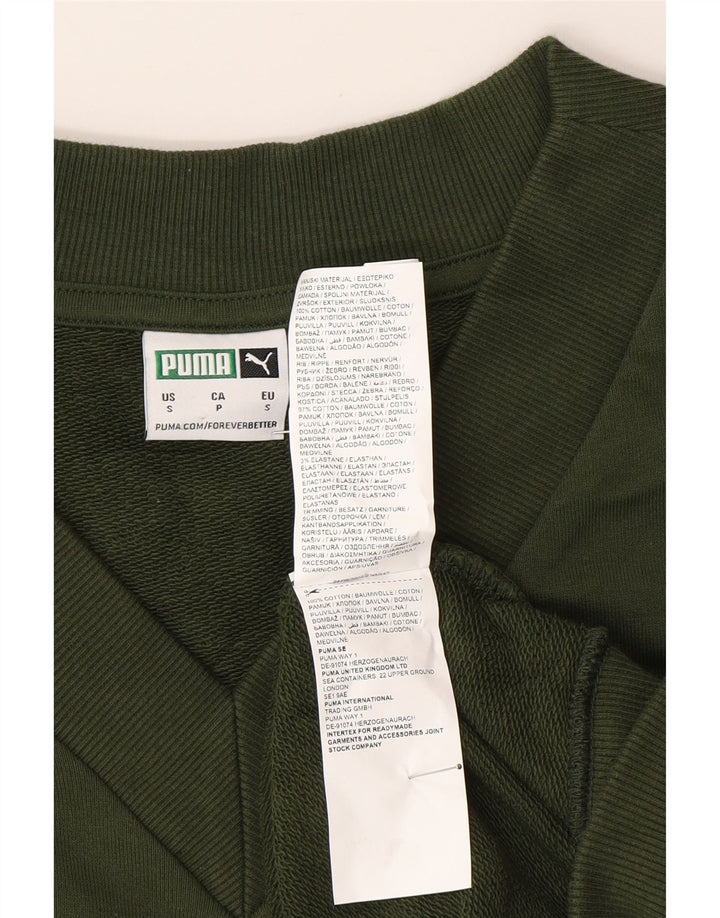 Pulover PUMA fără mâneci pentru bărbați, bumbac verde mic