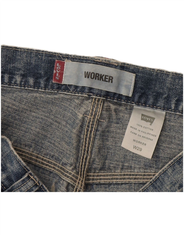 Pantaloni scurți din denim pentru bărbați Levi's W29, bumbac albastru mediu