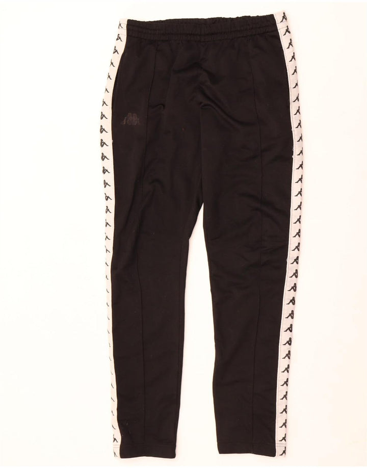 Pantaloni de trening cu grafică pentru bărbați Kappa, negru mediu, color block