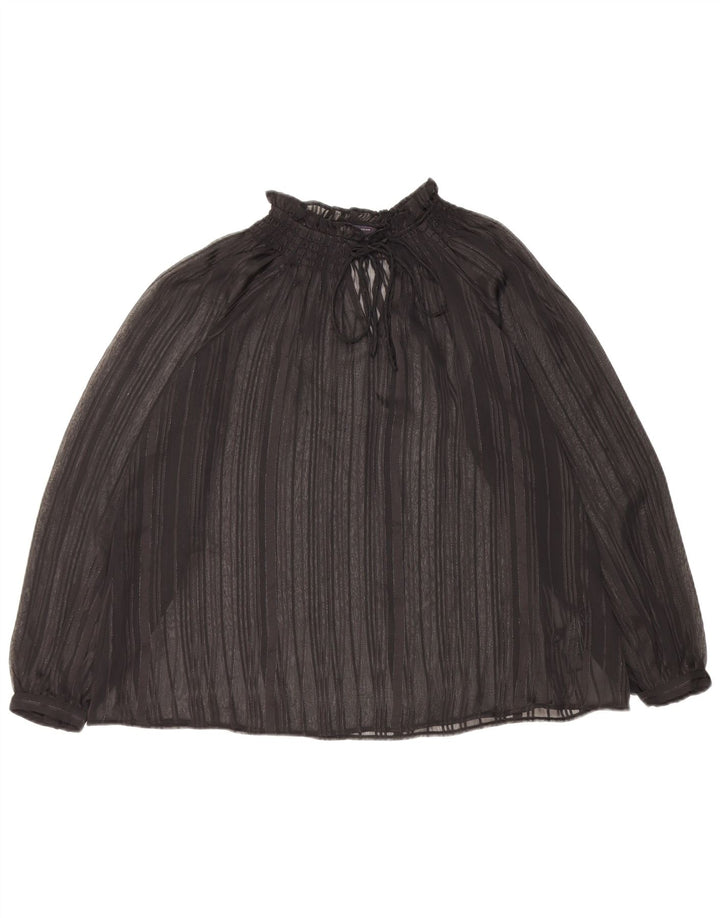 Top cu mânecă lungă supradimensionată pentru femei Marks & Spencer, UK 6 XS, negru