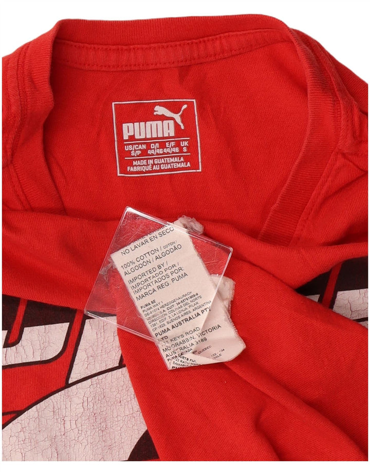 Tricou grafic Puma pentru bărbați Top mic bumbac roșu